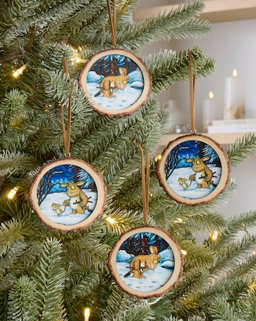 Gisela Graham Gruffalo's Child Wooden Hanging Decorations - Set of 4