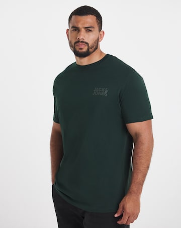 Jack & Jones Short Sleeve Corp Logo Tee - Grey Blue