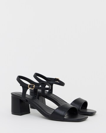 Kylie Barely There Block Heeled Sandals - Wide Fit (E)