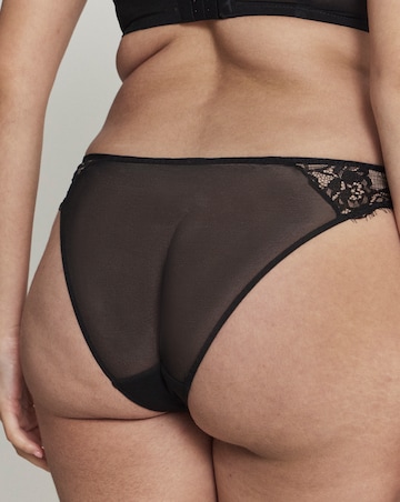 Figleaves Pulse Lace Brazilian - Black