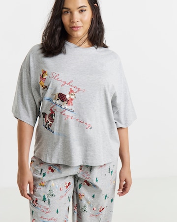 Sledging Animals Print Christmas Family Pyjamas - Womens