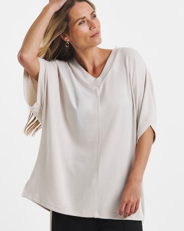 Chocolate Soft Touch Kimono Sleeve Top