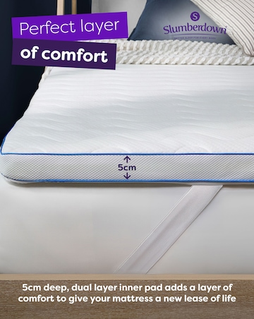 Slumberdown Sleep Soundly Memory Foam Gel 5cm Mattress Topper
