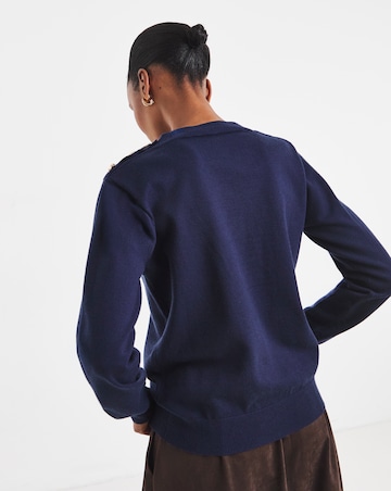 Heart Button Shoulder Detail Jumper