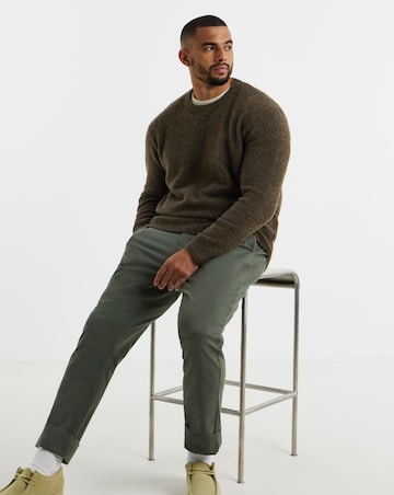 Jack & Jones Premium Blasimon Souffle Crew Neck Knit Jumper - Chocolate