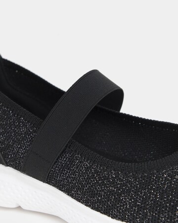 Cushion Walk Elasticated Strap Sparkle Mary Jane Trainers - Wide Fit (E)