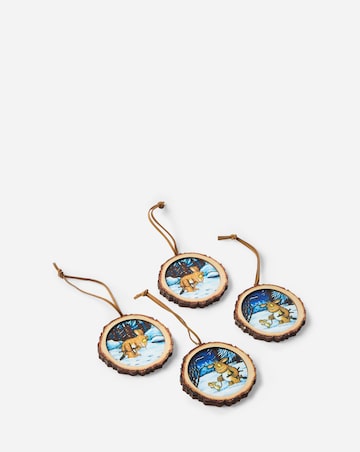 Gisela Graham Gruffalo's Child Wooden Hanging Decorations - Set of 4
