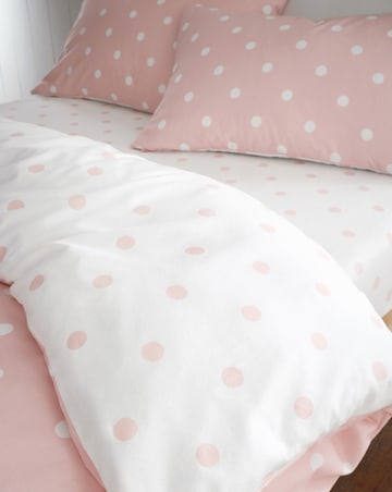 Catherine Lansfield Brushed Polka Dot Fitted Sheet