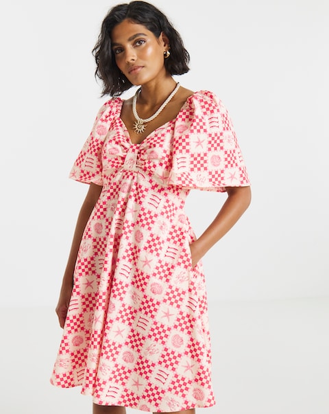 Twisted Wunder Cotton Mini Dress
