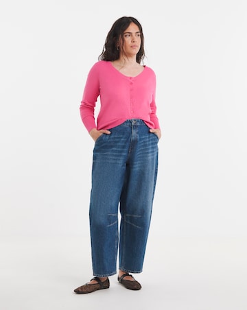 Fine Gague Scallop Edge Cardigan