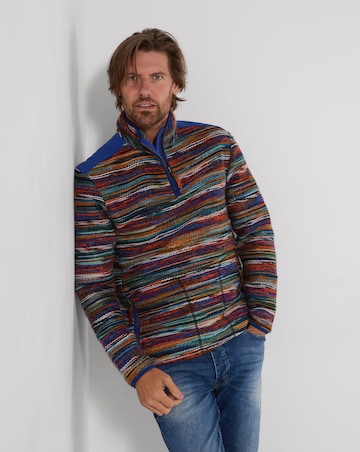 Joe Browns Fabulous Flash Stripe Funnel Neck Top- Multi