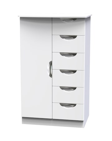 Haydn Ready Assembled 1 Door 5 Drawer Kids Wardrobe - Kids