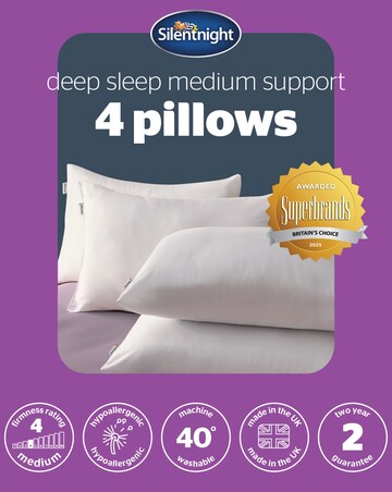 Silentnight Deep Sleep Pack of 4 Pillows