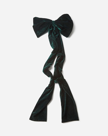 Green Velvet Bow Tree Topper