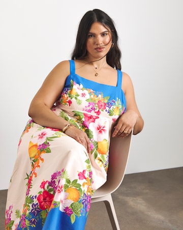 Joanna Hope Printed Cotton Prom Dress