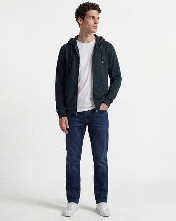 Full Zip Hoodie Extra Long Length- Navy