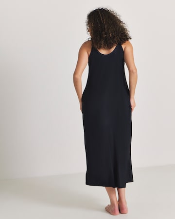 Pretty Secrets 2 Pack Maxi Slips Length 52in - Black/Almond