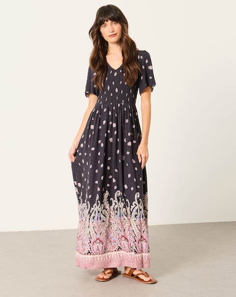 FatFace Alma Paisley Midi Dress