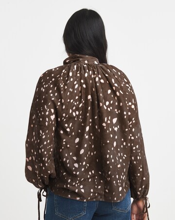 Simply Be Animal Print Pussy Bow Blouse