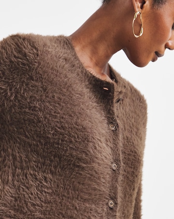 Fluffy Peplum Cardigan