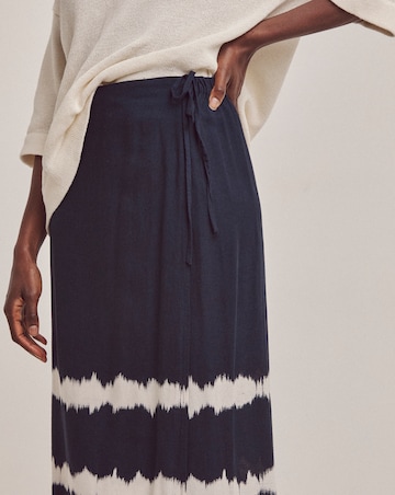 Anthology Printed Linen Wrap Skirt