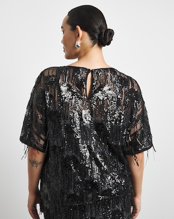 Joanna Hope Tassle Sequin Top