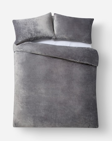 Plain Plush Fleece Duvet Cover Set