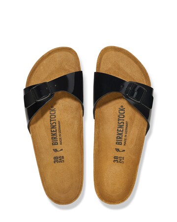 Birkenstock Madrid Black Patent Sandals - Standard Fit (D)
