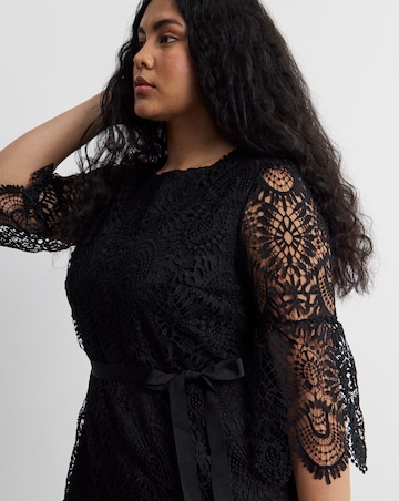 Joanna Hope Structured Lace Dress