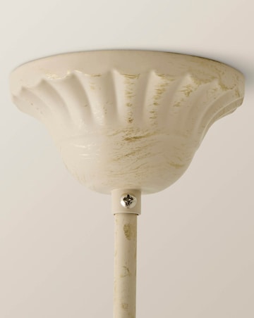 ValueLights Gothica Flemish Style 5 Way Ceiling Light Distressed White