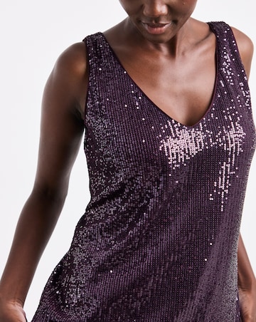 Fig Sequin Vest