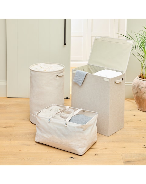 Minky Collapsible Fabric Water-Resistant Laundry Bag