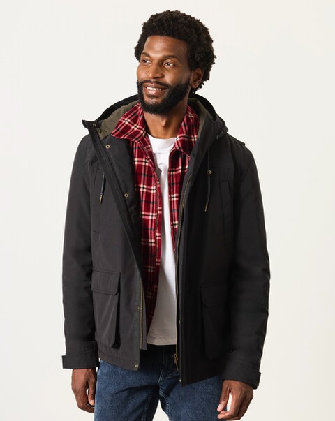New In - FatFace Bala Waterproof Jacket - Black