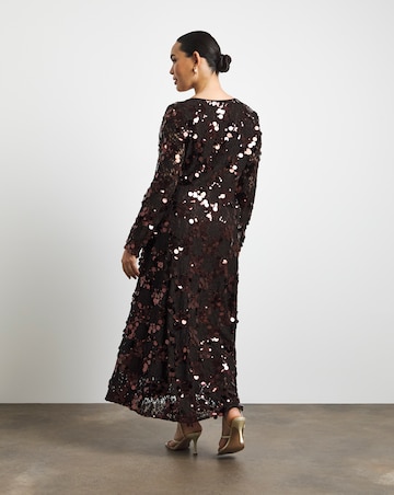Joanna Hope Stretch Lace Sequin Dress