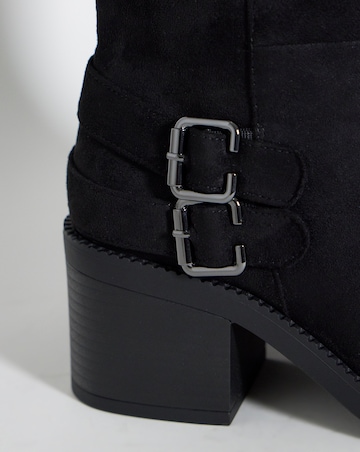Pepper Block Heel Knee High Boots - Wide Fit (E) & Curvy Calf