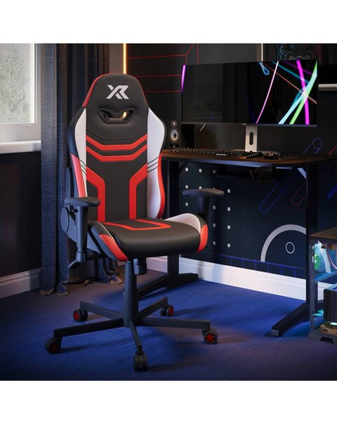 X Rocker Agility Compact Ergonomic PC Gaming Chair for Juniors - Red