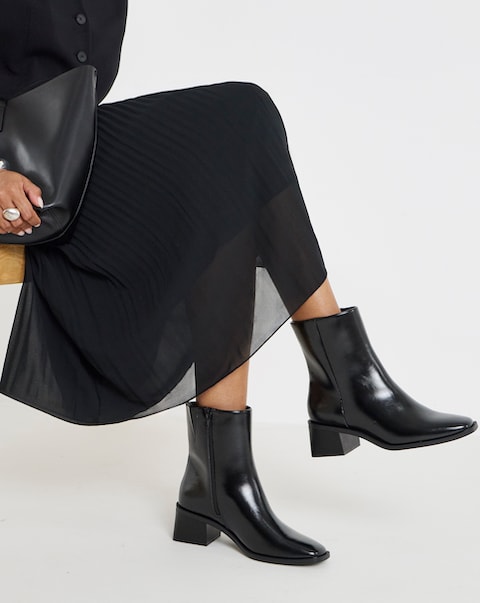 Lana Square Toe Ankle Boots - Extra Wide Fit (EEE)