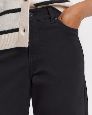Black 24/7 Stretch Wide Leg Jeans