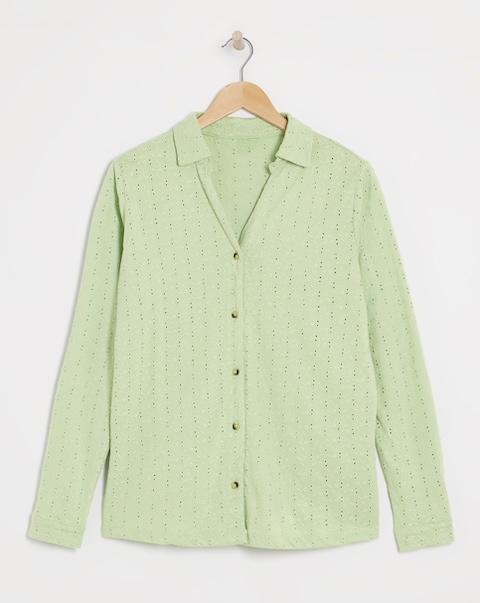 Julipa Pure Cotton Broderie Jersey Shirt