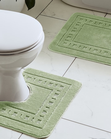 Catherine Lansfield Armoni Bath and Pedestal Mat Set