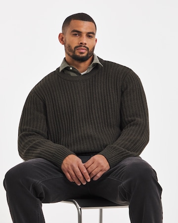Jack & Jones Jaxon Crew Knit Jumper - Brown