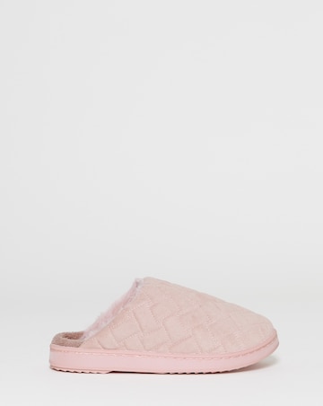 Marley Quilted Mule Slippers - Wide Fit (E)