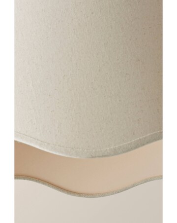 ValueLights Mabel Large Scalloped Bottom Natural Linen Shade 45cm