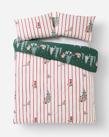 Christmas Hedgehog Cotton Blend Reversible Duvet Cover Set