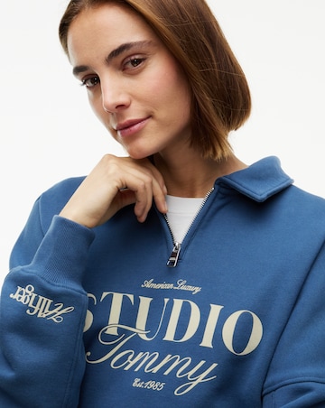 Tommy Hilfiger Studio Graphic Half-Zip Polo Jumper