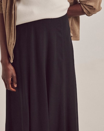 Anthology Black Linen Seam Detail Maxi Skirt