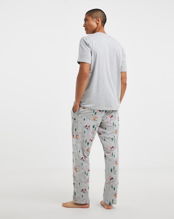 Sledging Animals Print Christmas Family Pyjamas - Mens