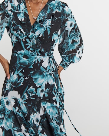 Joanna Hope Printed Wrap Maxi Dress