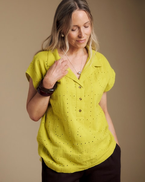 Julipa Broderie Pop Over Top