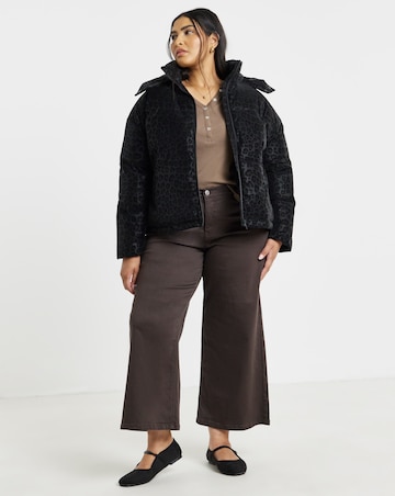 Leopard Printed Padded Coat